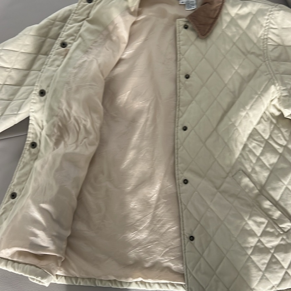 Lilly Pulitzer beige quilted jacket Size Medium M - Picture 11 of 12